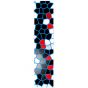 Scoot ID Scooter Bar Wrap No 12 Stained Glass Black White Red Blue