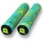 Madd MGP 180mm Swirl Grind Scooter Grips - Lime / Teal