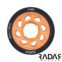 Radar Halo 59mm Derby Wheels - Charcoal / Orange 86A