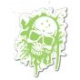 Madd MGP Green / White Skull Sticker