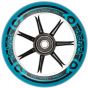 District 110mm x 24mm Cast Alloy Core Scooter Wheel - Black / Blue