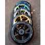 Drone Luxe Series 120mm Scooter Wheel - Black / Blue