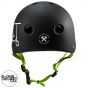 S1 Lifer LIT Scooter Skate Helmet - Matte Black / Green
