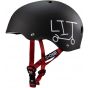 S1 Lifer LIT Scooter Skate Helmet - Matte Black / Red
