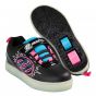Heelys POW Shoes - Black / Neon Blue / Neon Pink