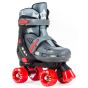 SFR Hurricane II Adjustable Quad Roller Skates - Grey / Red