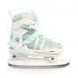 SFR Nova White / Teal Blue Adjustable Ice Skates