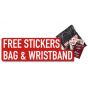 Drawstring Bag, Wristband & Stickers