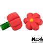 Moxi Brake Petal Toe Stops (pair) - Red Hibiscus