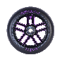 Oath Binary 110mm Scooter Wheel - Black / Purple