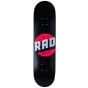 RAD Solid Logo Skateboard Deck - Black / Red