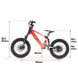 Revvi 18" Kids Electric Balance Bike - Red - Dimensions