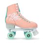 Rio Roller Script Quad Roller Skates - Peach / Green - Side
