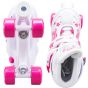 Roces Quaddy 3.0 Adjustable Kids Roller Skates - White / Pink