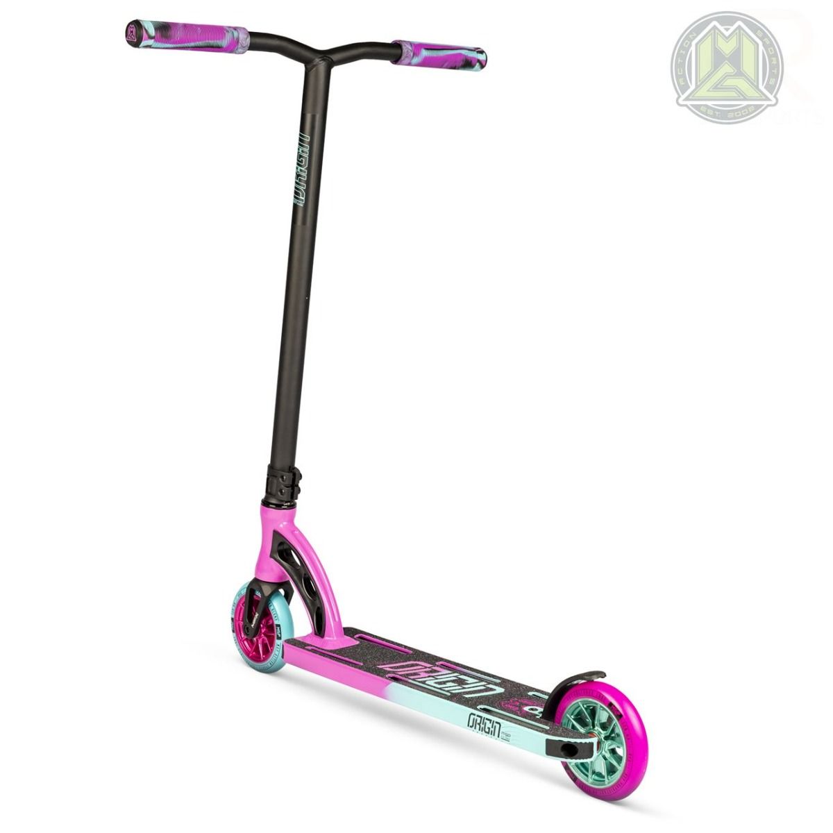 pink and blue scooter
