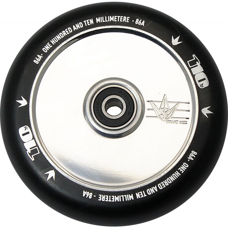 Blunt Envy Polished Silver Chrome 120mm Hollow Core Scooter Wheels