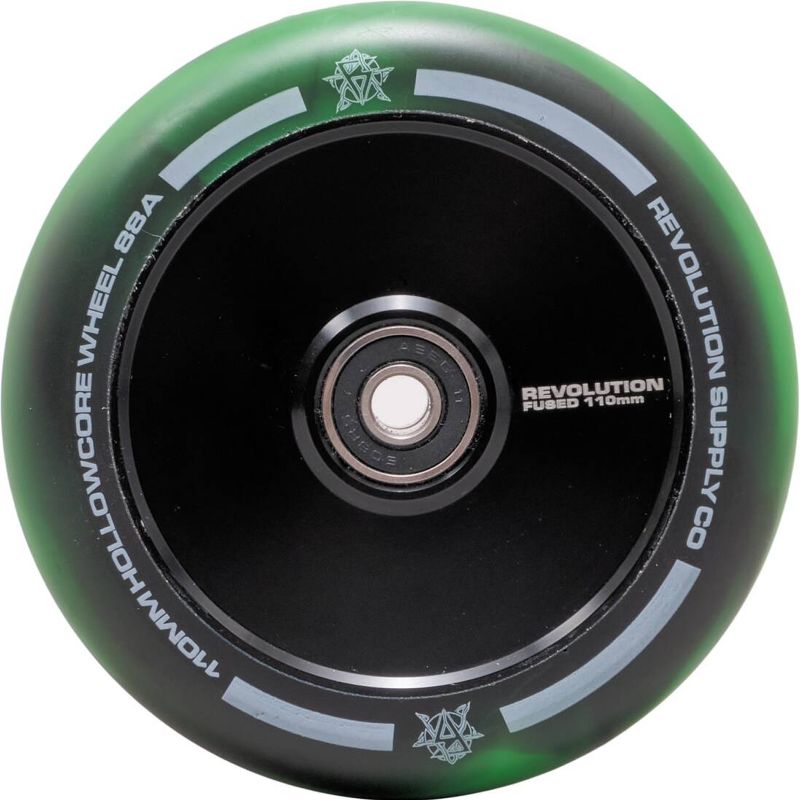 Revolution Supply Fused Core 110mm Scooter Wheel - Black / Green