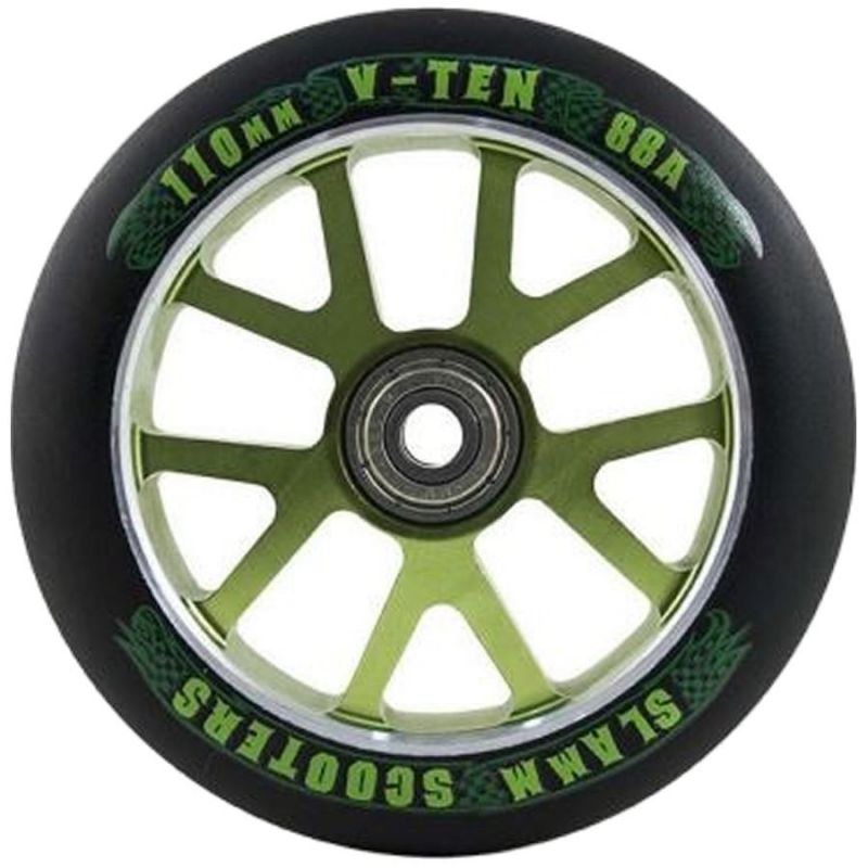 Slamm V Ten 110mm Scooter Wheel - Black / Green