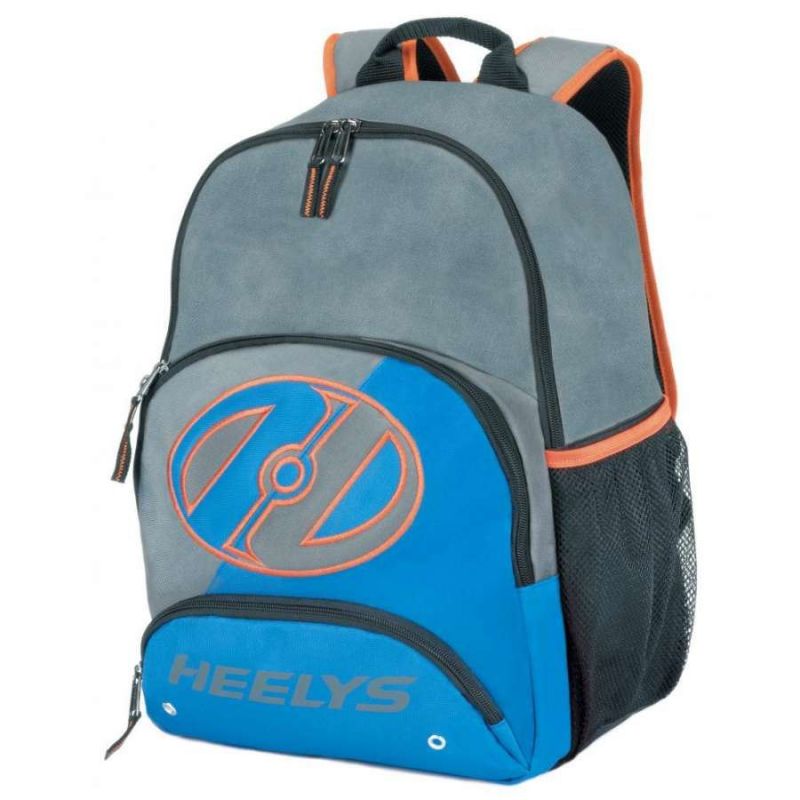 Heelys Rebel Backpack Bag - Grey / Royal Blue / Orange