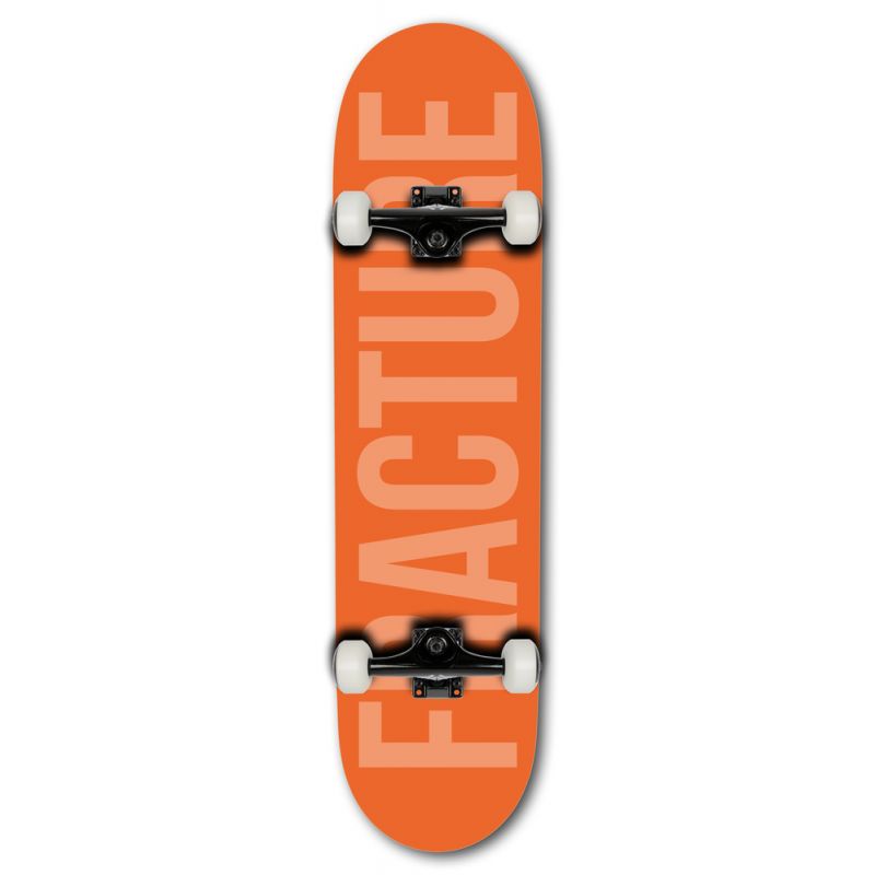 Fracture Fade Orange Complete Skateboard 8" x 31"