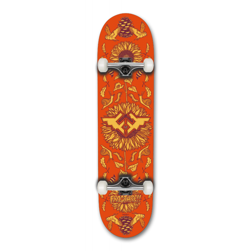 Fracture X Adswarm 2 "The Golden Ratio" 8" Skateboard - Orange / Yellow