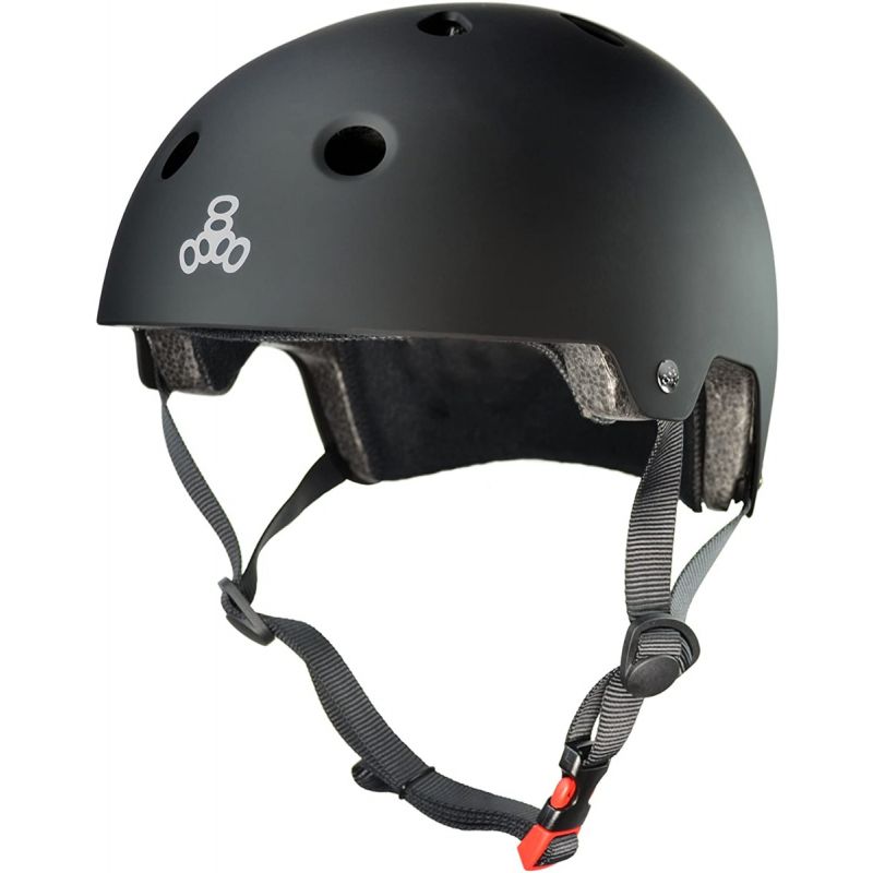 Triple 8 Brainsaver Black Rubber Helmet