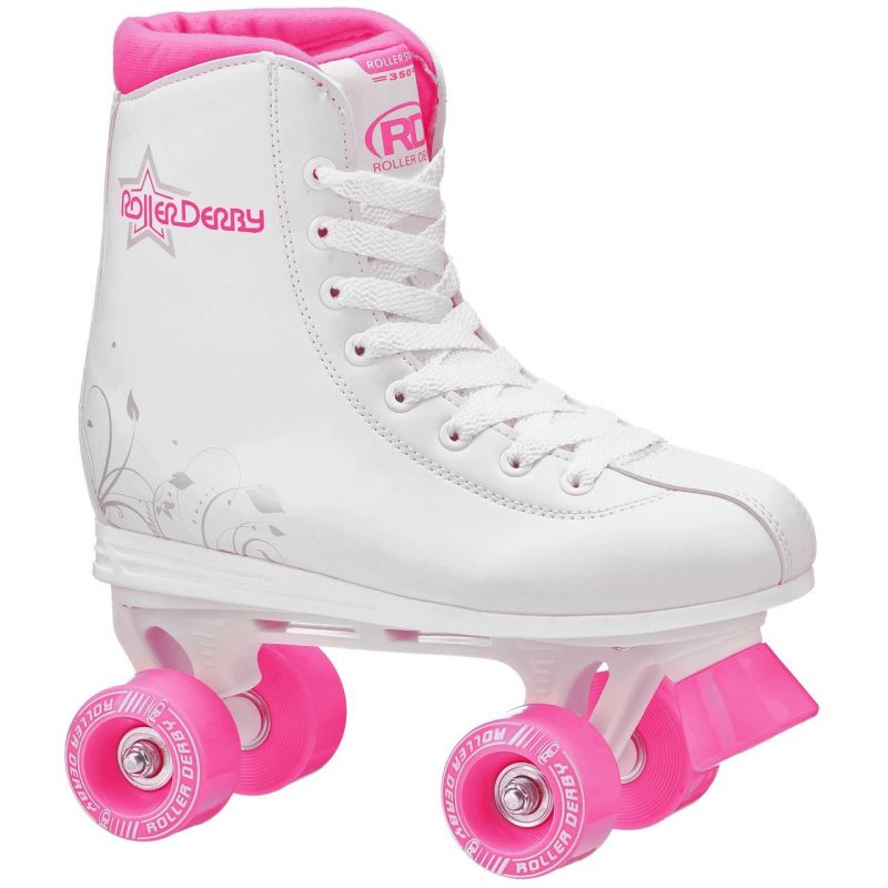 RD Roller Star 350 Quad Roller Skates - White / Pink