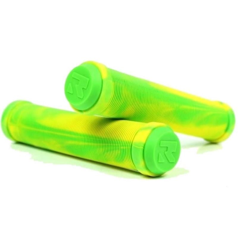 Root Industries 150mm Mixed Scooter Grips – Green / Yellow