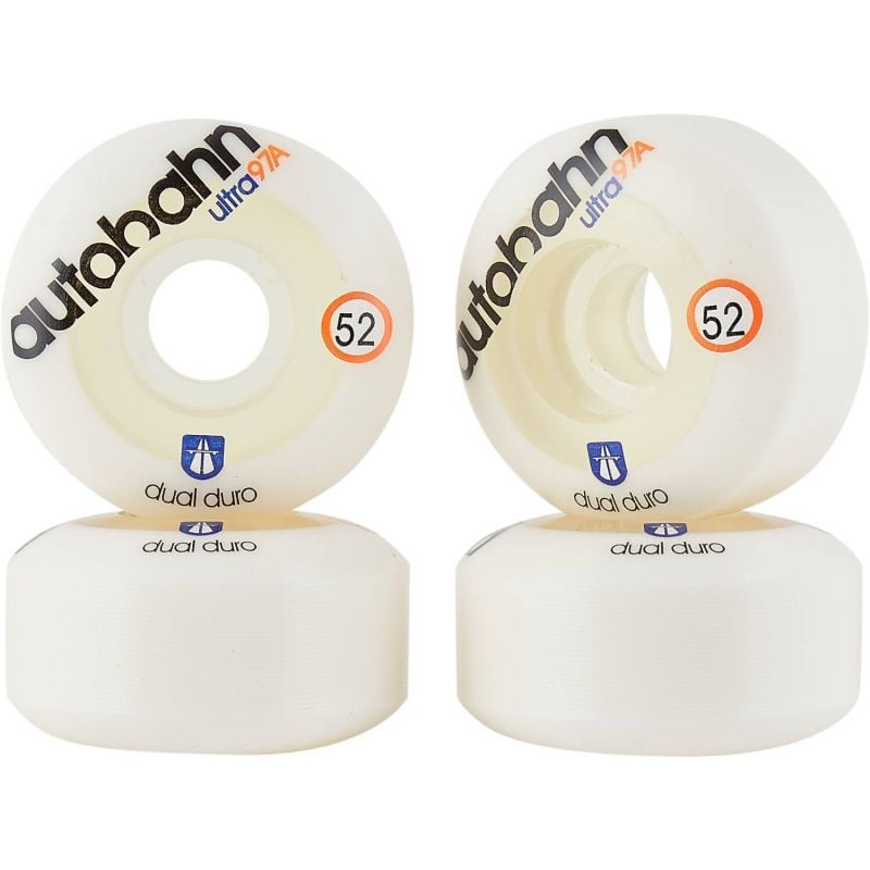 Autobahn Dual Duro Ultra Classic Skateboard Wheels - White
