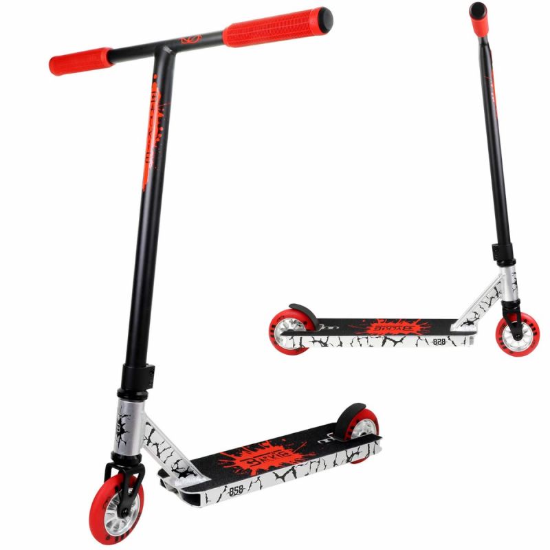 Ride 858 Backie Red Silver Stunt Scooter