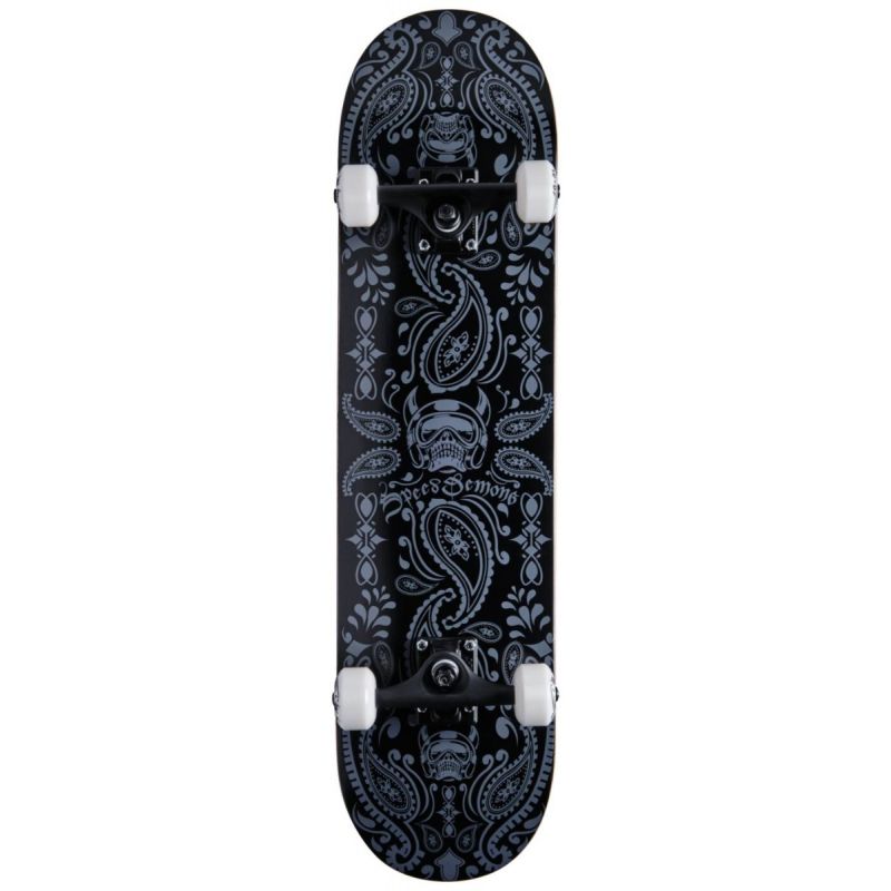 Speed Demons Bandana Black / Grey Complete Skateboard - 32" x 7.75"