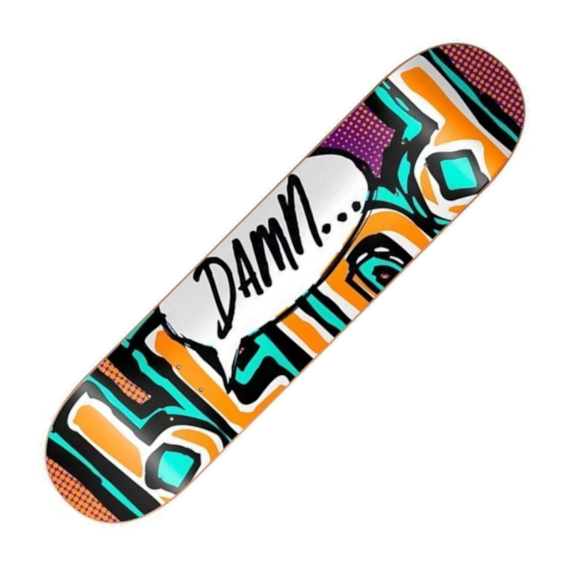 Blind Damn Bubble Teal / Orange Skateboard Deck 7.9"