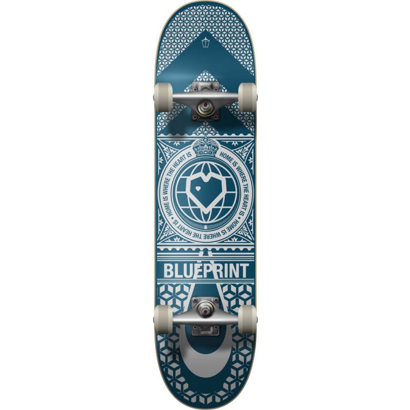Blueprint Home Heart Blue Complete Skateboard - 31.5" x 8"