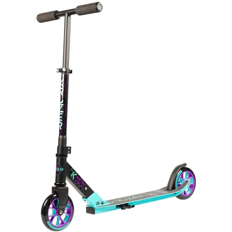 Madd Gear Carve Kruzer 150 Commuter Foldable Scooter - Black / Teal