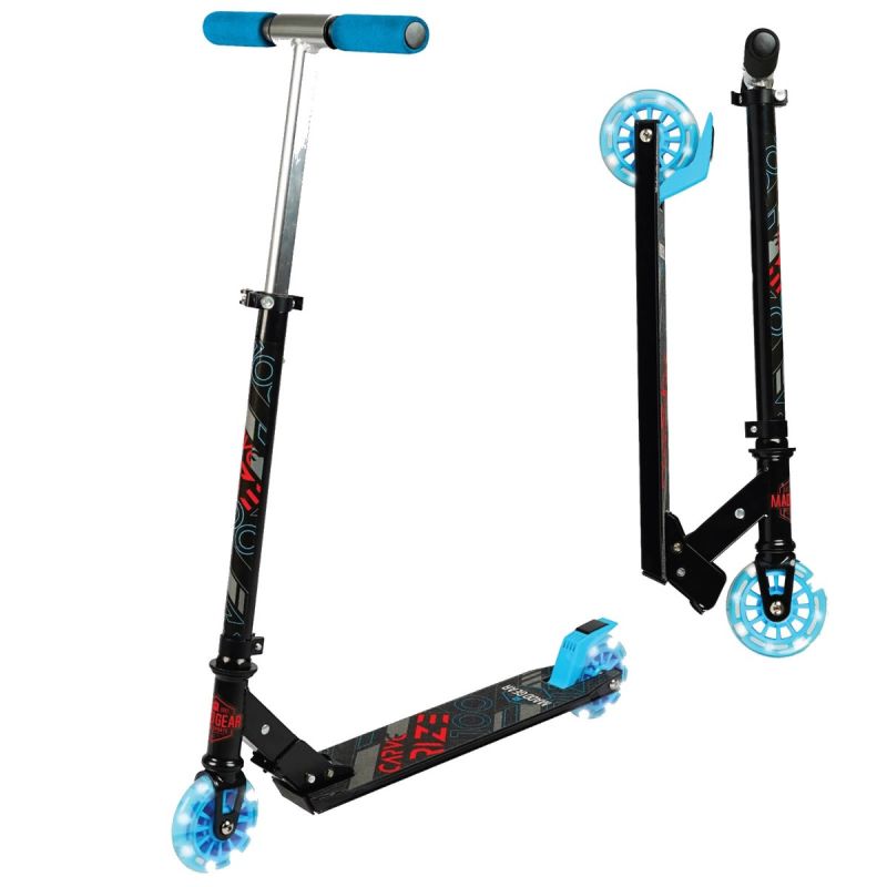 Madd Gear Carve Rize Foldable Light up Wheel Scooter - Black / Blue