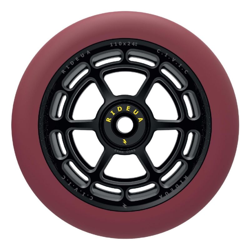 Urbanartt Civic Scooter Wheels - 110mm - Black / Autumn Red