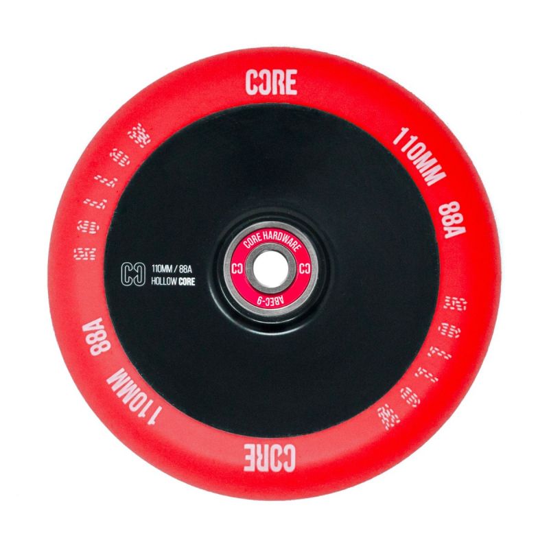 CORE Hollow Core V2 110mm Scooter Wheels - Red / Black