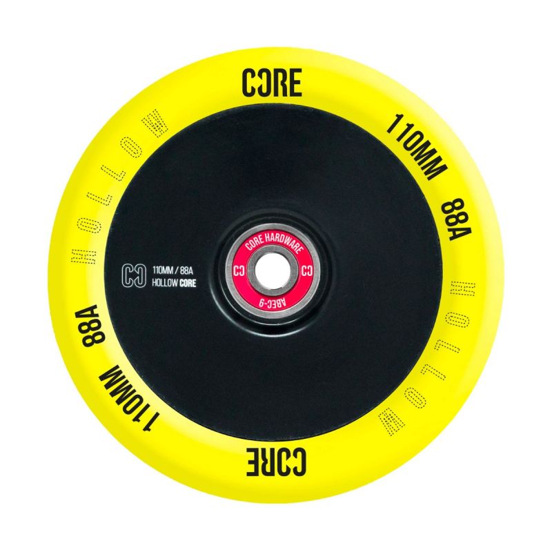 CORE Hollow Core V2 110mm Scooter Wheels - Yellow / Black