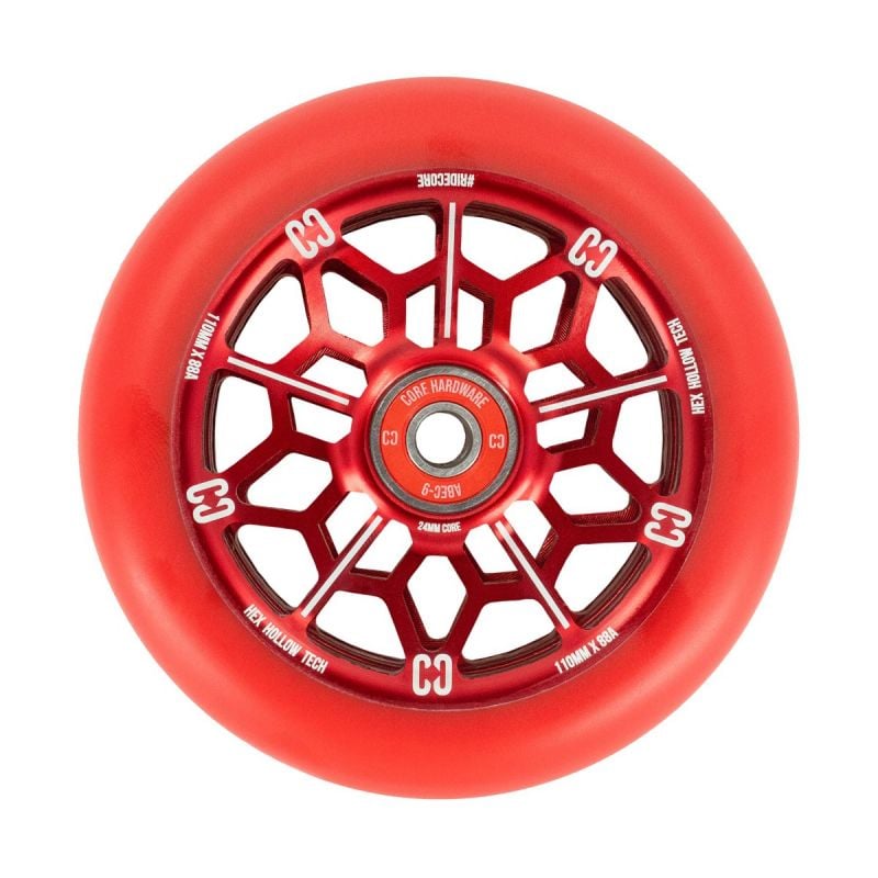 CORE Hex Hollow Core 110mm Scooter Wheel - Red