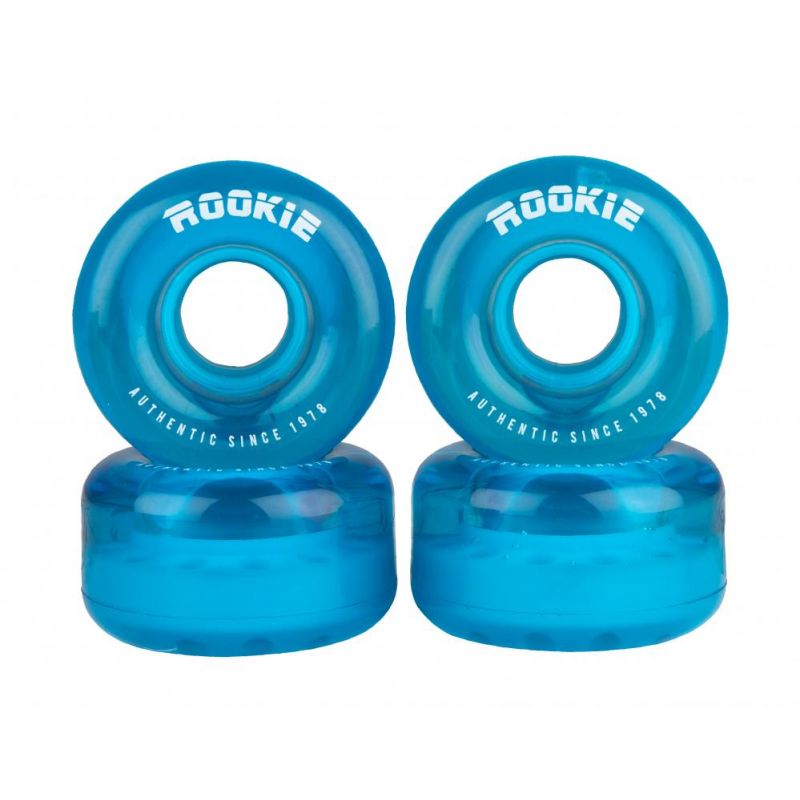 Rookie Disco Quad Roller Skate Wheels - Clear Blue