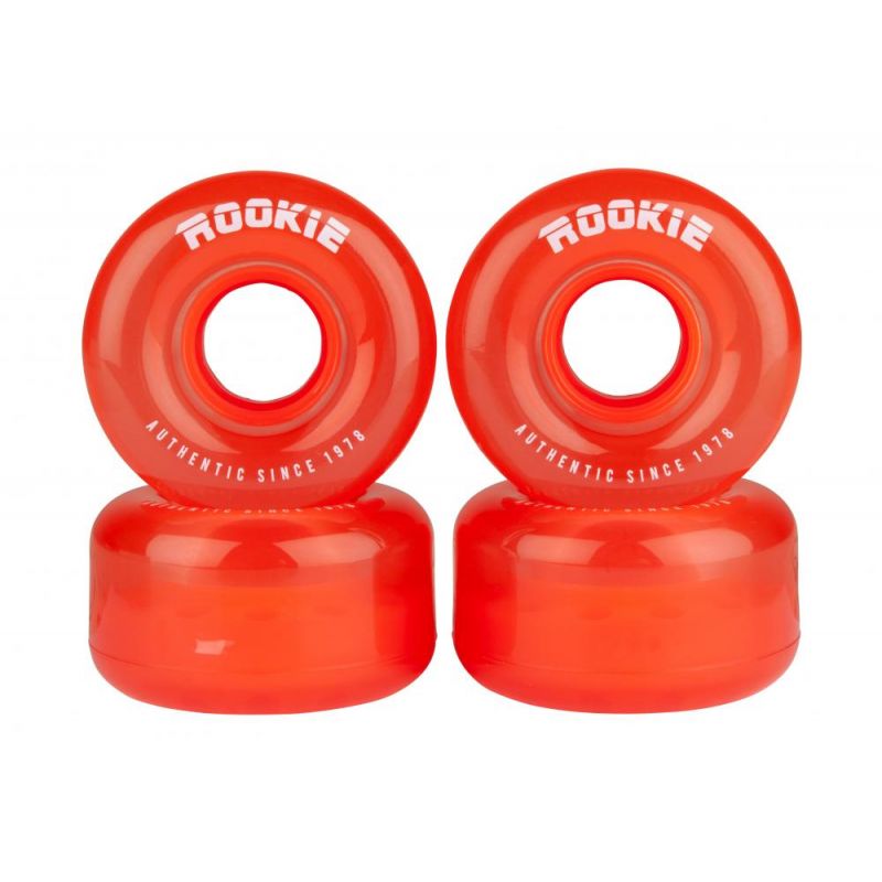 Rookie Disco Quad Roller Skate Wheels - Clear Red
