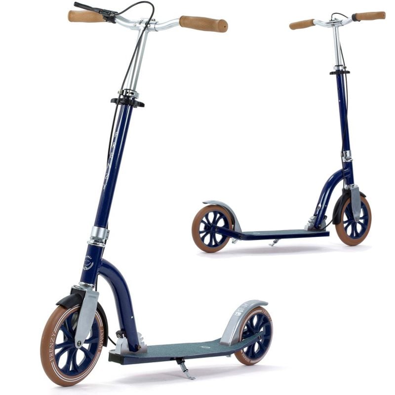 Frenzy 230mm Recreational Scooter Dual Brake - Blue