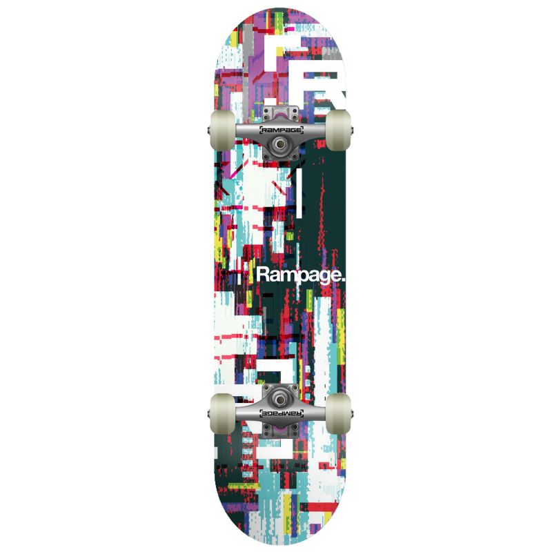 Rampage Glitch Flicker Multi 8" Complete Skateboard