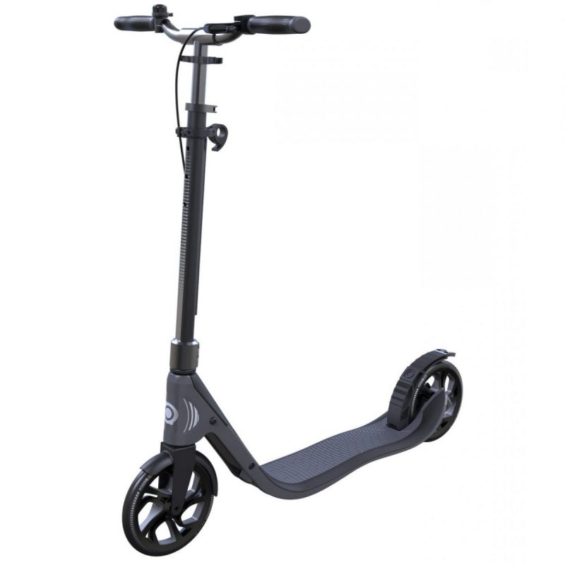 Globber One NL 205 Deluxe Commuter Scooter - Titanium / Charcoal Grey