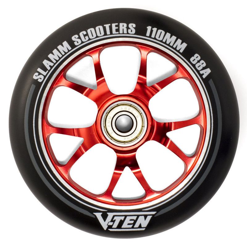 Slamm V Ten 110mm Scooter Wheel - Black / Red