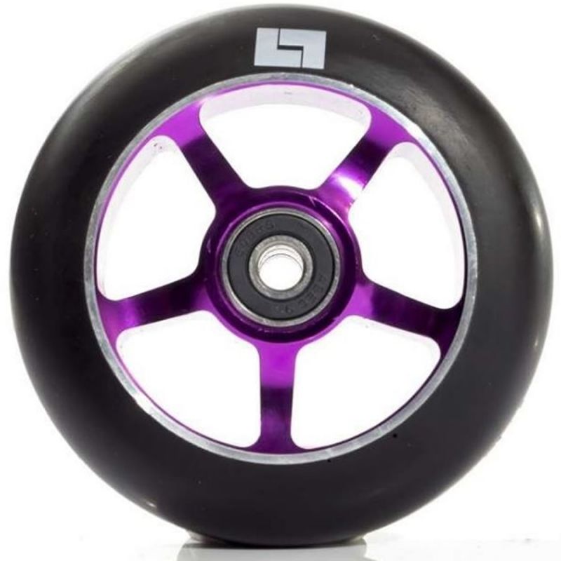 Logic 5 Spoke 100mm Scooter Wheel - Black / Purple