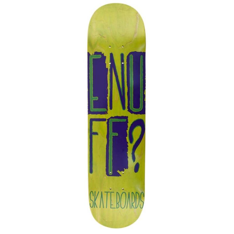 Enuff Abstract Logo Skateboard Deck - Green 7.5"