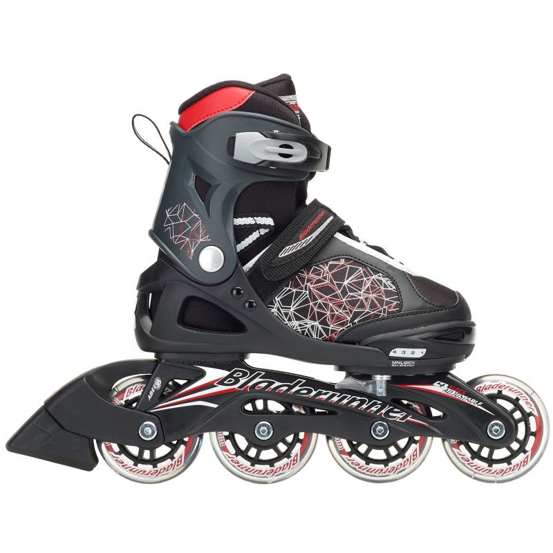 Bladerunner Phaser Black / Red Adjustable Inline Skates / Rollerblades