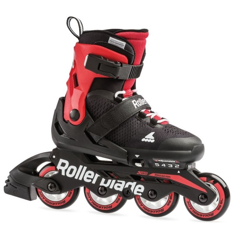 Rollerblade 2019 Microblade Adjustable Inline Skates - Black / Red
