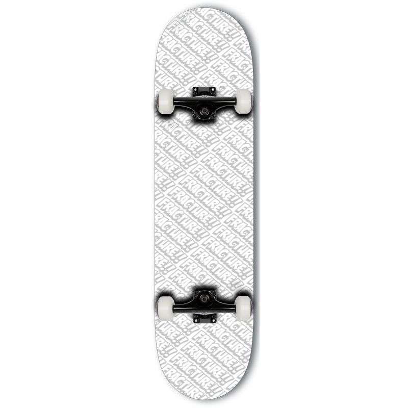 Fracture All Over Comic Series Complete Skateboard - White 8"